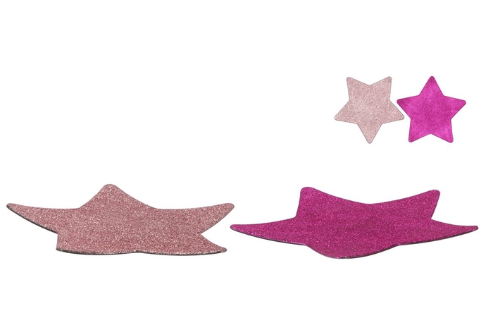 <h4>Melamine Shine Fuchsia/pink Plate Star 28x28x1cm</h4>