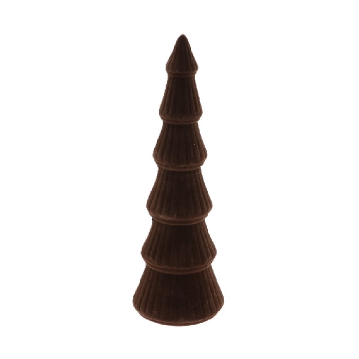 Kerst Deco boom flock d11*35cm