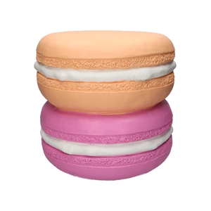 DF03-666352300 - Side table Macaron d30/33.5xh31.5 peach/ lavender