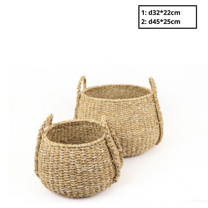 <h4>Basket sets Manatee Grass S/2 d45*25cm</h4>