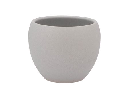 <h4>Vinci Matt Grey Flower Pot 14x11cm</h4>