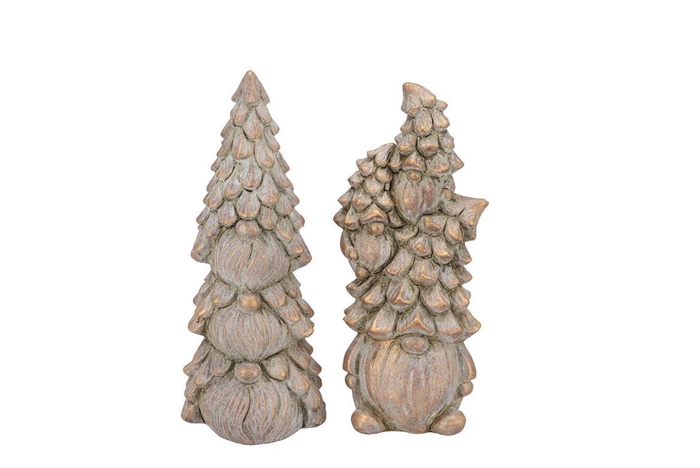 <h4>Concrete Golden Xmas Gnome Deco Ass 11x11x26cm</h4>