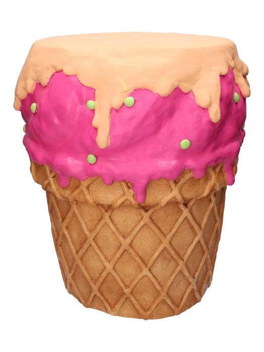<h4>DF03-666351600 - Side table Ice cream d29/35xh41 peach/fuchsia</h4>