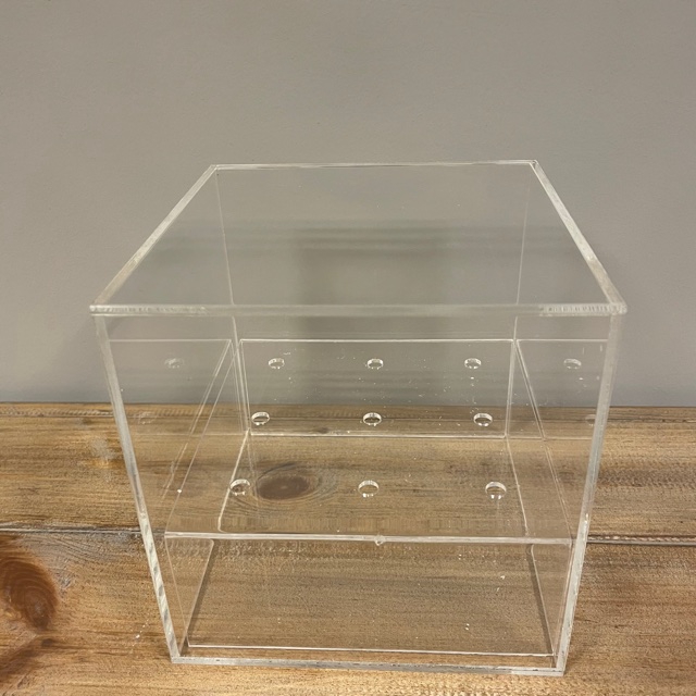 Plexi vk 15x15cm , 6cm bodem