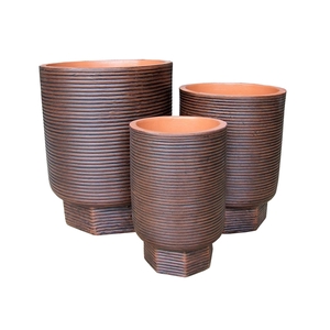 Set\\3 Pot Yen d40xh49 brown