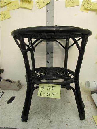 Tuin Bijzettafel Zwart H55 D55