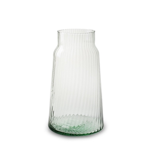 Glas Eco vaas Atlas rib d14.5*25cm