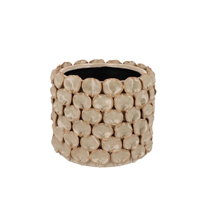 Nancy Beige Pot Round Flower 17x17x14cm