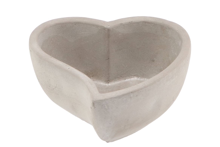 <h4>Concrete Bowl Heart 17x8cm Nvb</h4>