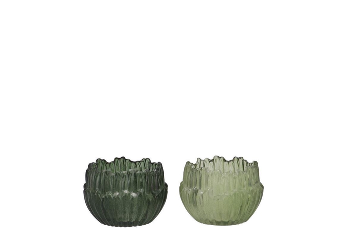 <h4>Coco Majestic Green Candle Holder Bowl Ass 9x9x6cm</h4>