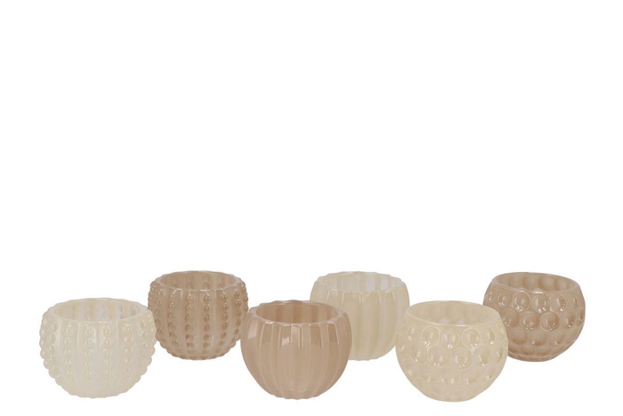 <h4>Jazz Sand T-light Structure Ass 8x6cm</h4>