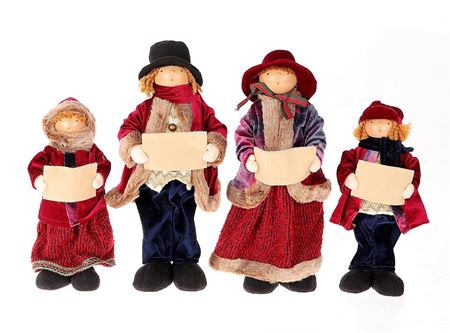 Xmas Carol Family 2 size 4 Pcs H33