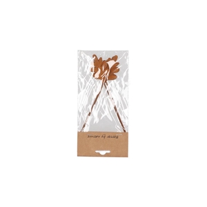 Pick Rusty Oak Leaf Metal 5x17cm P/4