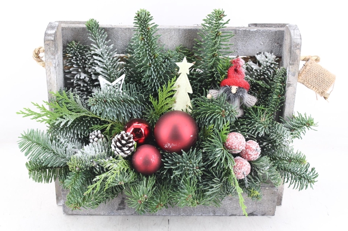 <h4>arr5 Kerst PL - Hout raam kist RED LED</h4>