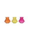 Roman Orange Mix Diamond Glass Vase Ass 11x11cm