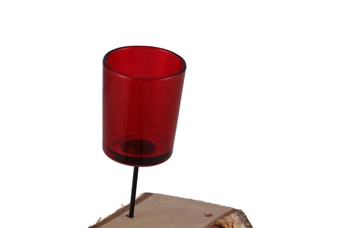 Pick Glass Cup Red 8cm P/1 Nm