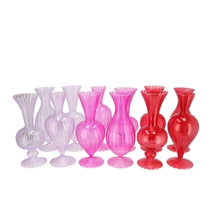 Sunny Dutch Pink Mix Glass Vase Ass 12x12x28cm Nm