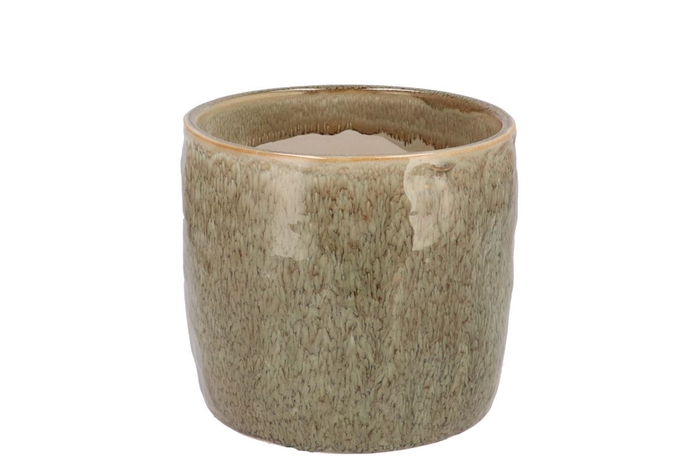 <h4>Iron Stone Sand Glazed Pot 13x13cm</h4>