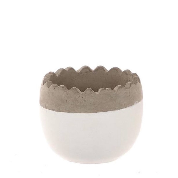 Easter Ceramics egg pot d12*9.5cm