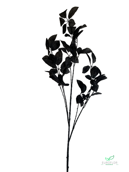 SILK FLOWERS - LEAF BRANCH HAKAN BLACK 128CM