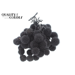 Small ball per bunch in poly Black + Glitter