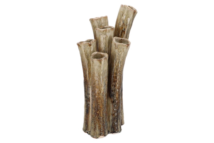 <h4>Inga Barrier Green Vase Tube Active Glaze 18x16x39cm</h4>