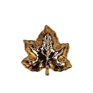 Leaf Maple Plate Gold 18x18x4cm