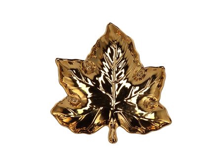 <h4>Leaf Maple Plate Gold 18x18x4cm Nm</h4>