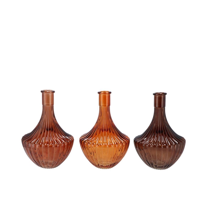 <h4>Dayah Earthy Terra Glass Vase 17x24cm Nm</h4>