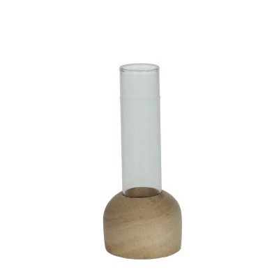 <h4>Glas Buis+voet d02*10cm</h4>