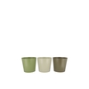 Zinc Summer Green Mix Bucket Striped Ass 12x10x8cm