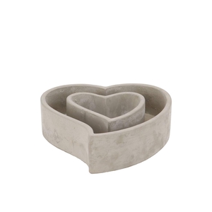 Concrete Heart Grey 18.5x17x5cm