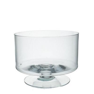 Glas Schaal Voet d24*18cm