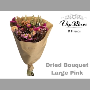 DRIED BOUQUET LARGE PINK x8