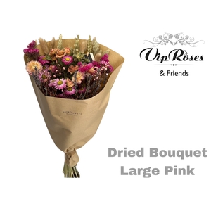 DRIED BOUQUET LARGE PINK x8