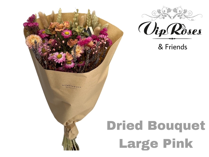 Vip Dried Bouquet Large Pink X8