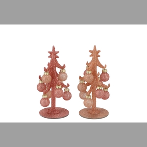 Sparkly Nude/pink X-mas Tree Ass 7x15cm