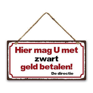 Wall Hanger Metal Zwart Geld 3