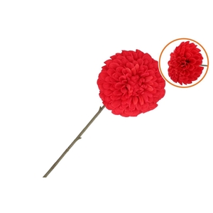 Silk Dahlia Bold Fiery Red 68cm Nm