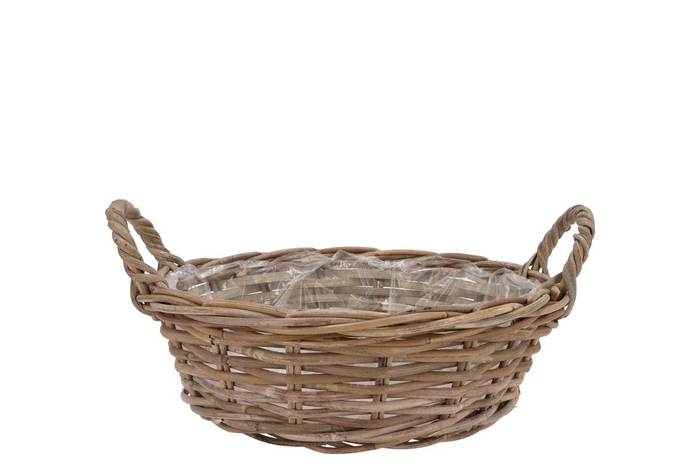 <h4>Rattan Kuboo Basket Low Ears 30x13cm</h4>