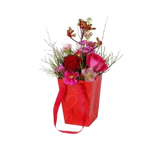 Bag Love Spot 16x12xH22cm red  10pce/pack