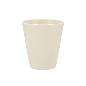 Ceramic Creme Shiny Pot Orchid 15cm