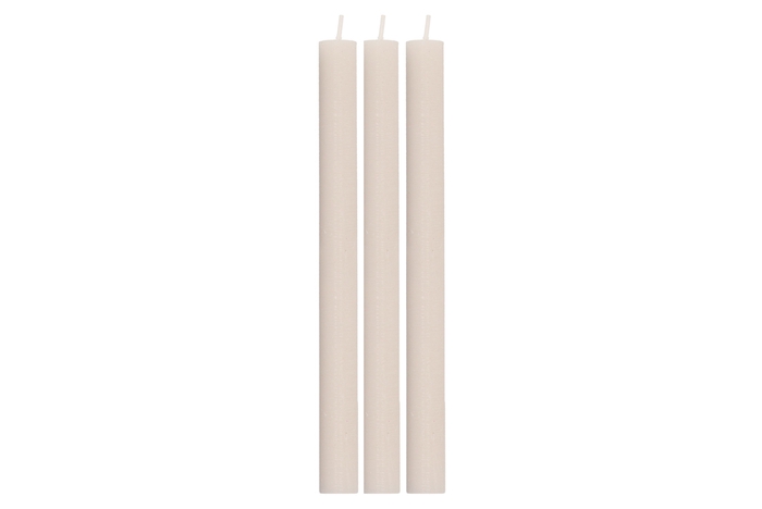 Frosty Ivory Mix Taper Candle 2x25cm