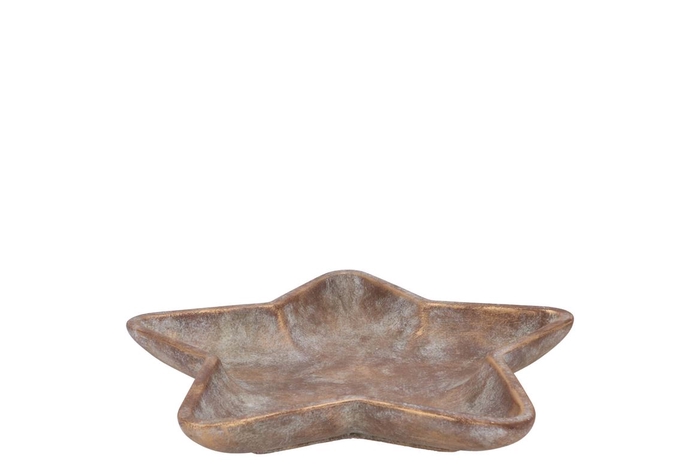 <h4>Concrete Golden Star Plate 28x28x5cm</h4>