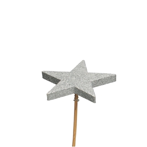 Christmas sticks 12cm Star glitter 6.5cm