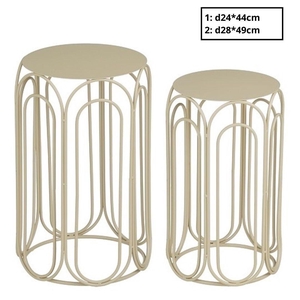 Homedeco Sidetable Vavio S/2 d28*49cm