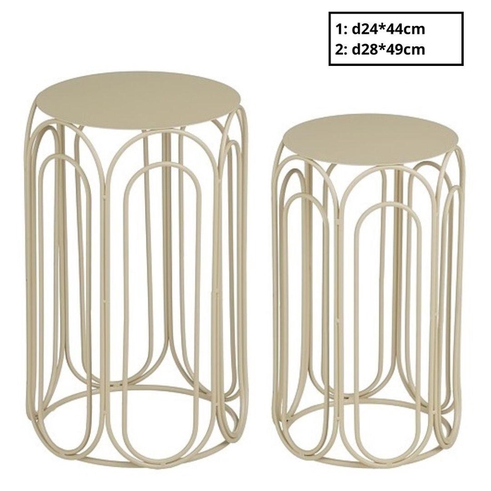 <h4>Homedeco Bijzettafel Vavio S/2 d28*49cm</h4>