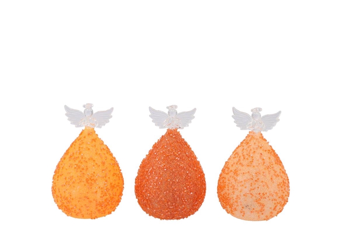 <h4>Sparkly Orange Led Angel Glass Ass 6x9cm</h4>