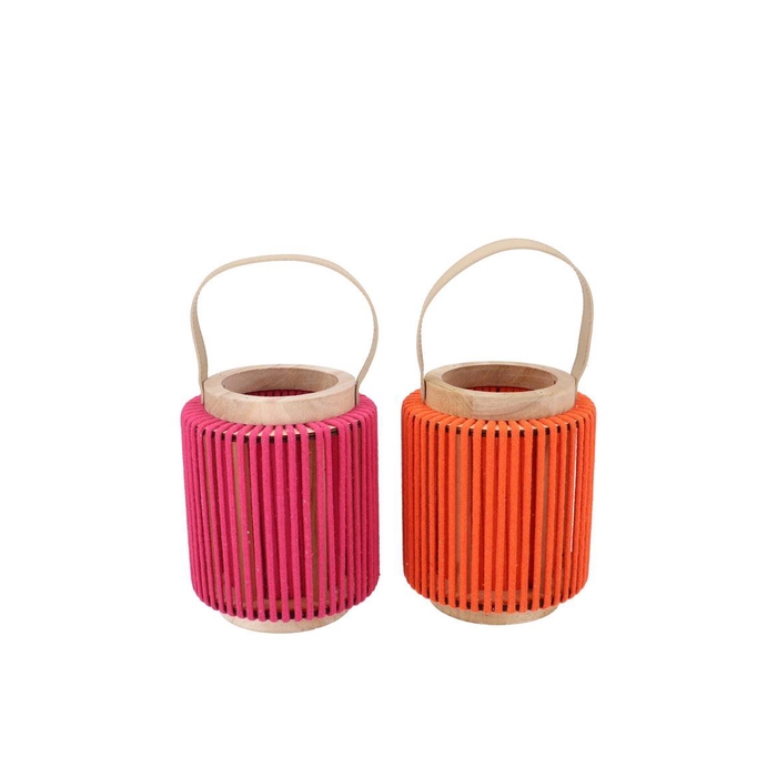 <h4>Cruz Orange Fuchsia Lantern Round Ass 11x14x17cm</h4>