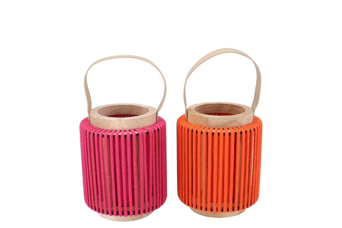 <h4>Cruz Orange Fuchsia Lantern Round Ass 11x14x17cm</h4>